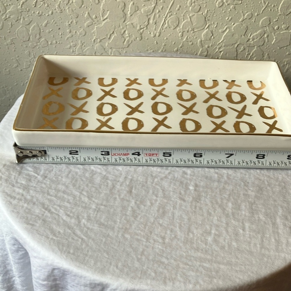 Threshold: 2017 XOXO Patterned Tray- Gold Paint Lettering - Picture 13 of 16